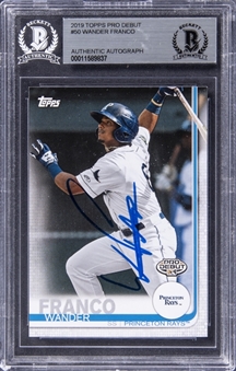 2019 Topps Pro Debut #50 Wander Franco Signed Rookie Card - BGS Authentic Auto